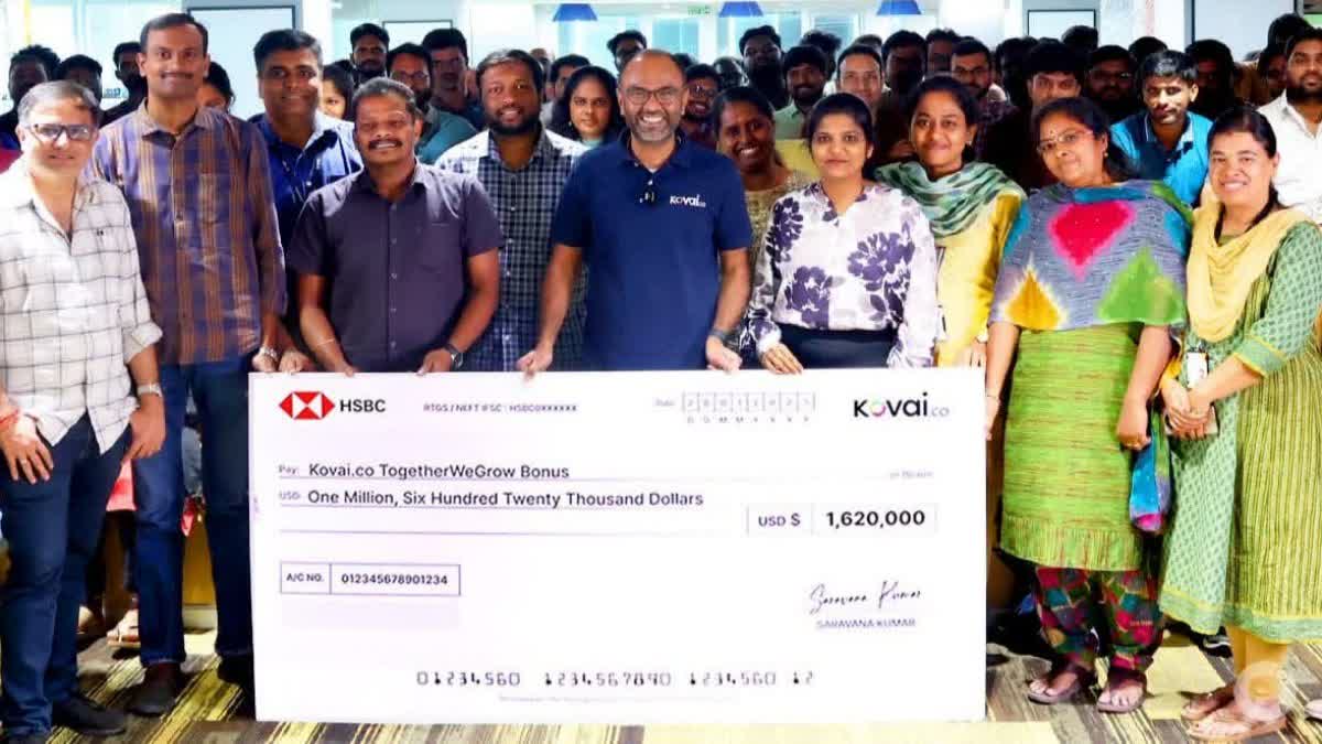 Coimbatore Based IT Gives 14.5 crore Bonus for its employees