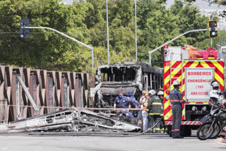 Small Plane Loses Altitude After Takeoff And Slams Into Sao Paulo Avenue, Killing 2 Passengers