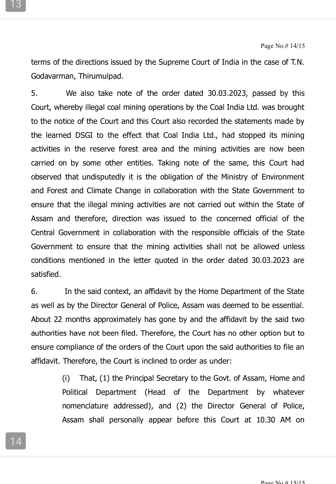 Gauhati HC directs Assam govt to file affidavit in Dihing Patkai illegal coal mining case