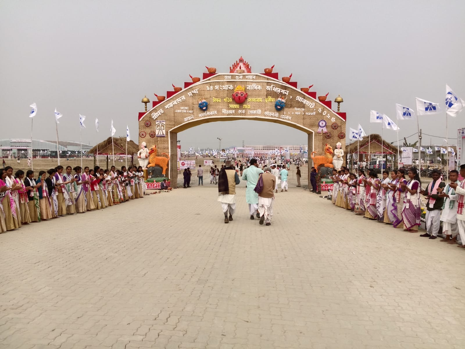 Srimanta Sankaradeva Sangha Jorhat session, devotees perform naam-kirtan at camps