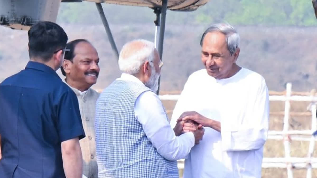 PM Modi received by Odisha CM Naveen Patnaik during his state visit