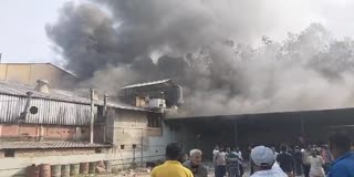 FIRE IN RAIGANJ TYRE FACTORY