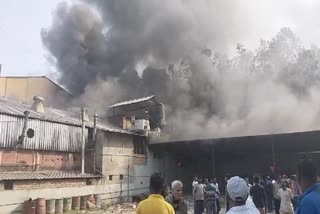 FIRE IN RAIGANJ TYRE FACTORY