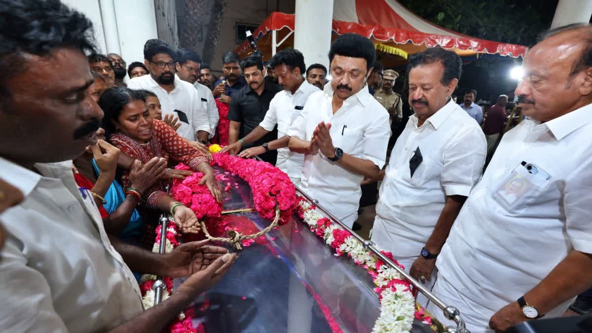 MK Stalin tribute to Pugazhenthi