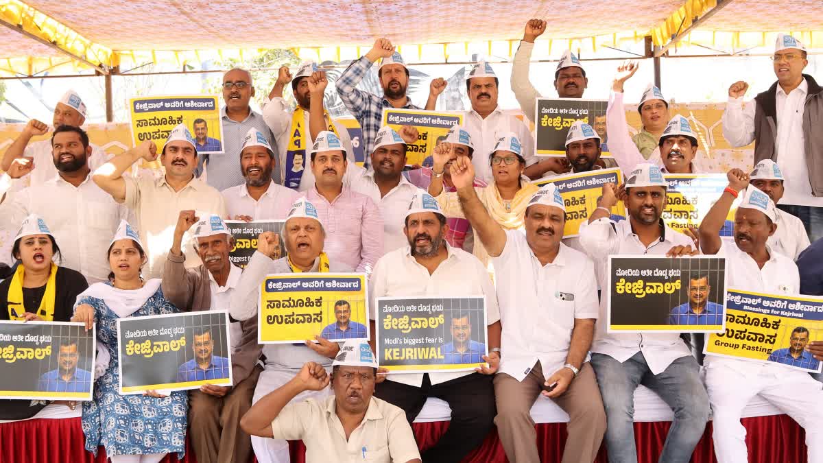 AAP hunger strike in Bengaluru