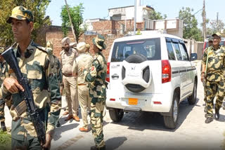 police conducted a search operation in the villages of Garhshankar In view of the Lok Sabha elections