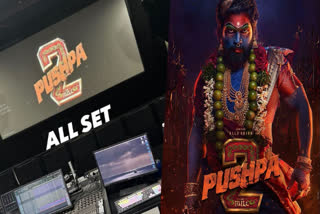 Allu Arjun's Instagram Story (left), Pushpa 2 poster (right)