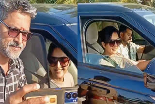 MANJU WARRIER  FLYING SQUAD SEARCHED MANJUS CAR  ELECTION FLYING SQUAD CHECKING  മഞ്ജു വാര്യരുടെ വാഹന പരിശോധന