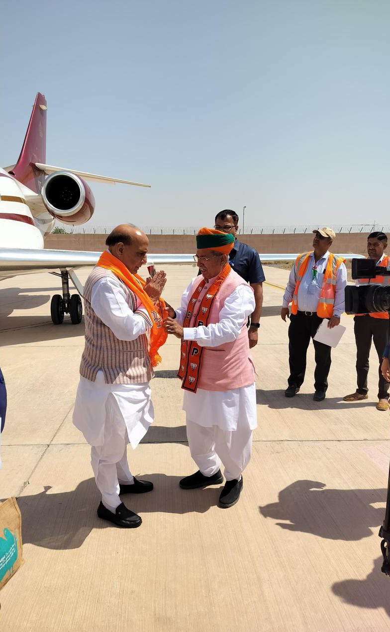 Defense Minister Rajnath Singh in Bikaner