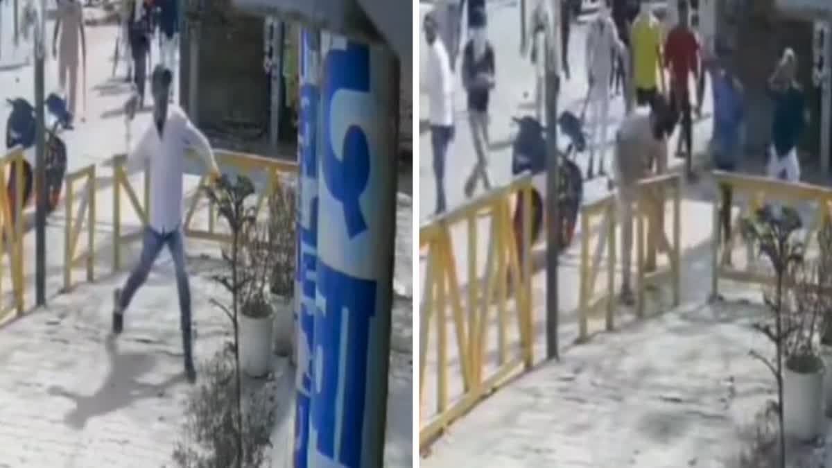 STONE PELTING ON MEDICAL STORE