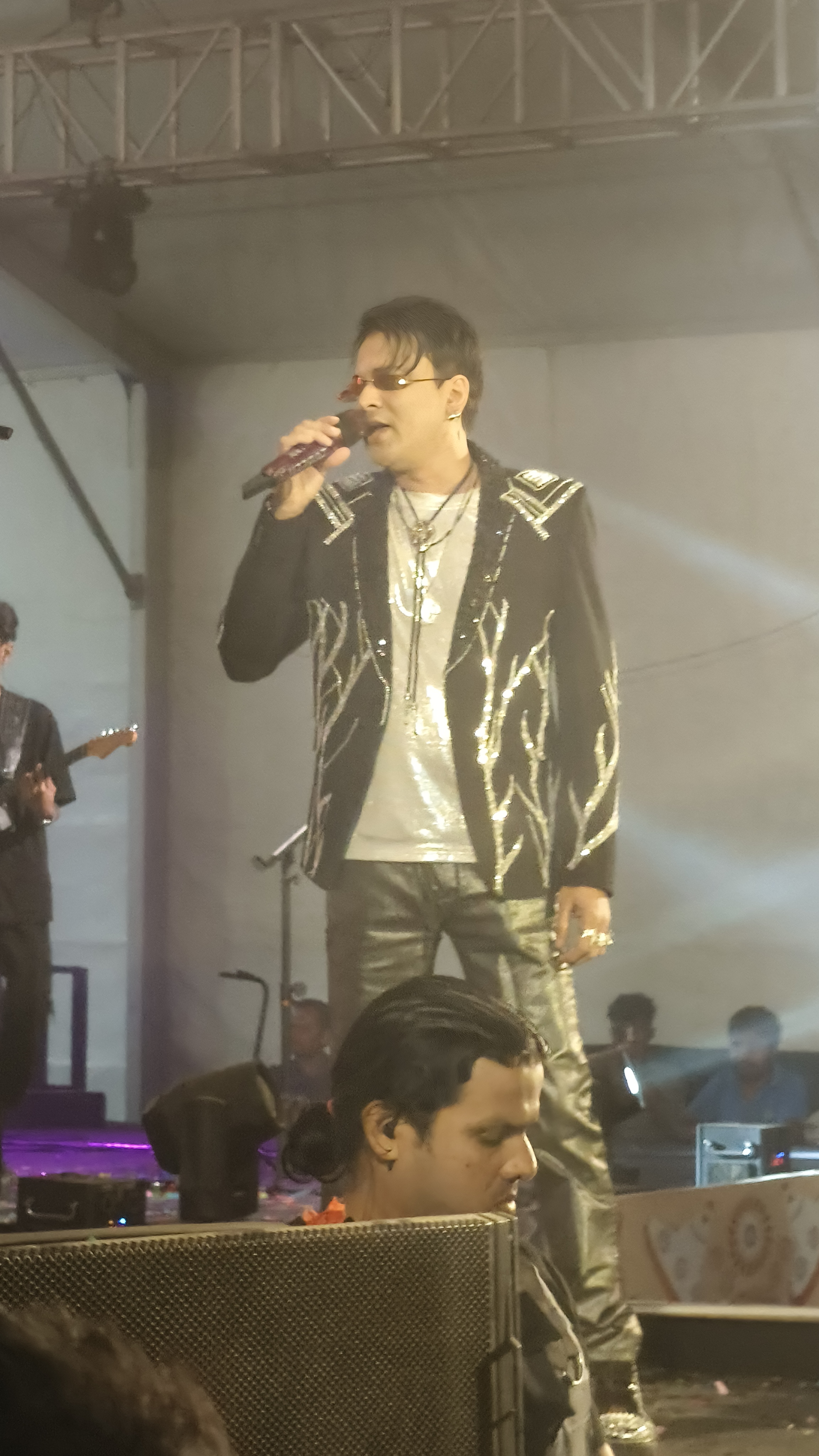 ZUBEEN GARG in bihu programme reveals his new movie Roi Roi Binale's first poster in guwahati