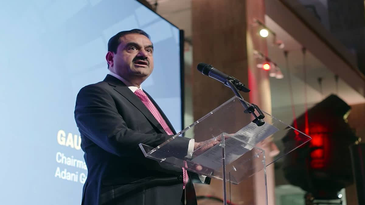 Gautam Adani cast his vote at a polling booth in Ahmedabad on Tuesday