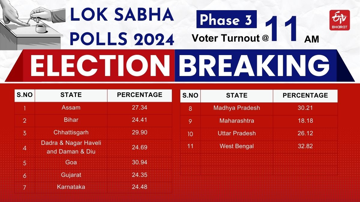 11 am voter turnout in all states