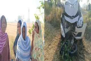 A speeding car collided with a motorcycle in Khemkaran constituency, two youths were killed, the driver escaped.