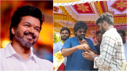 நடிகர் விஜய் மற்றும் நடிகர் ராகவா லாரன்ஸ் புகைப்படம்