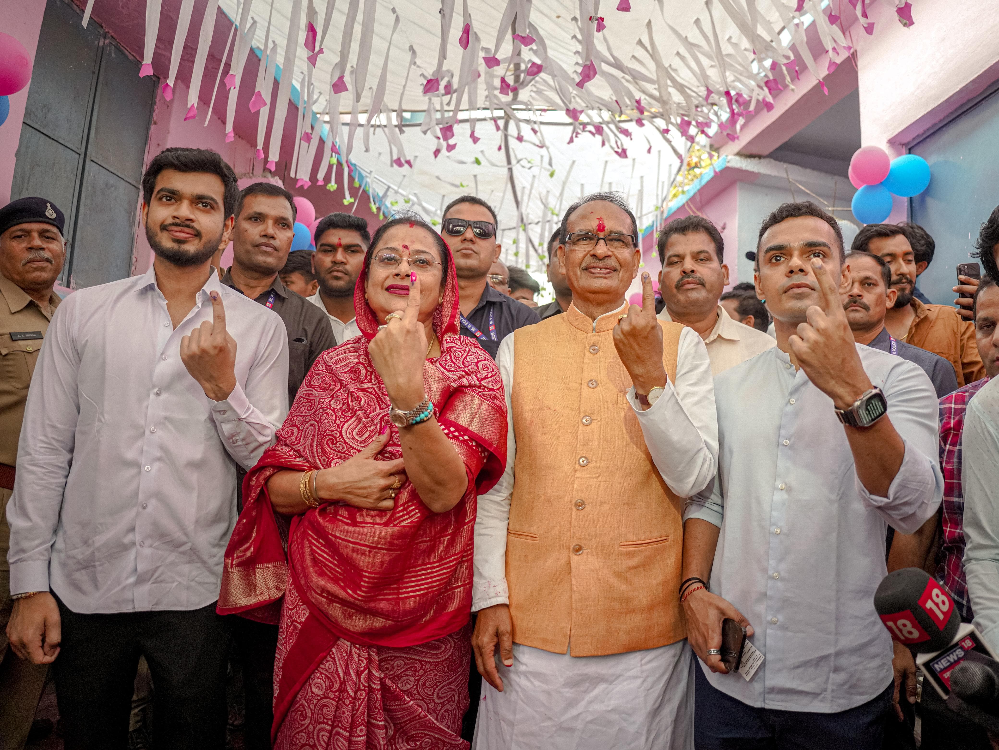 SHIVRAJ digvijay cast his vote