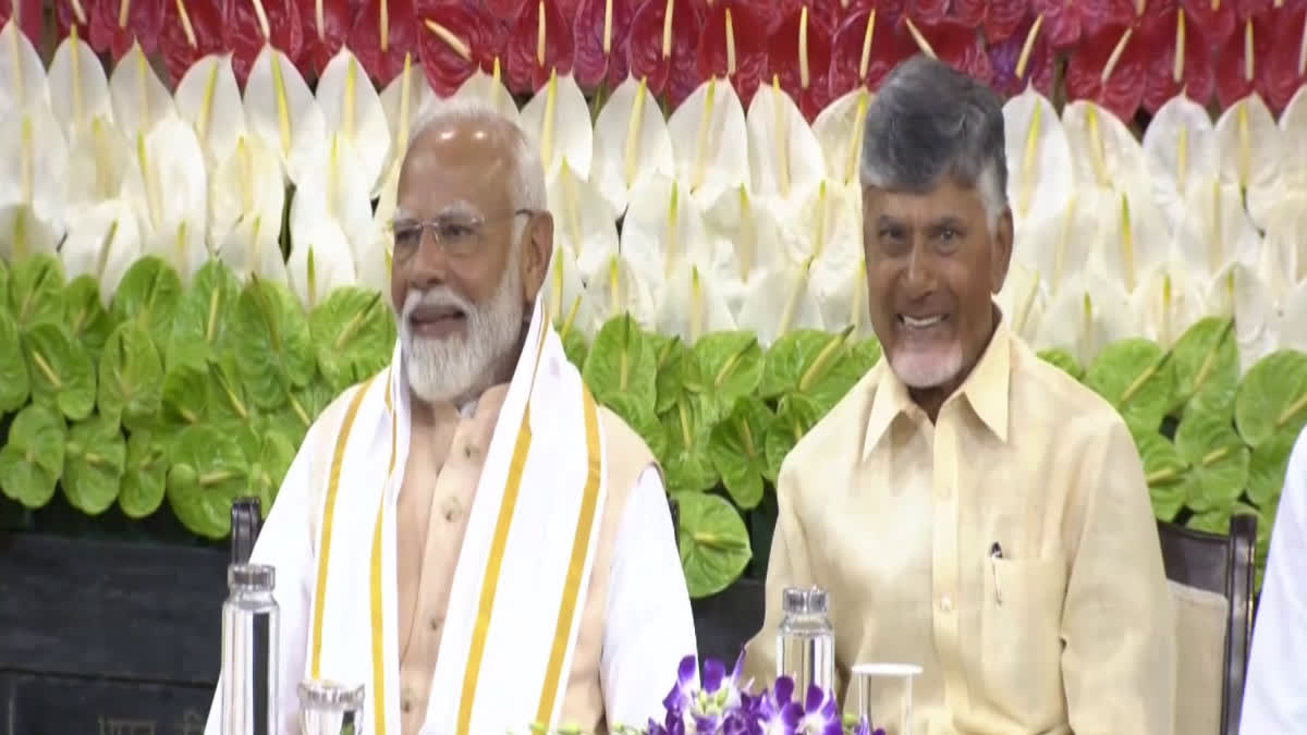 TDP Chief Chandrababau Naidu in NDA Meeting