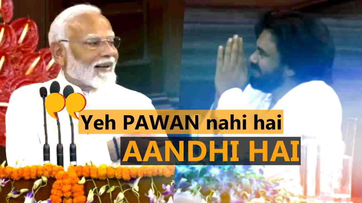 The National Democratic Alliance (NDA) Parliamentary meeting at Samvidhan Sadan saw Jana Sena Party chief and actor Pawan Kalyan lauding PM Modi's leadership while latter hailed the Telugu superstar as 'aandhi'.