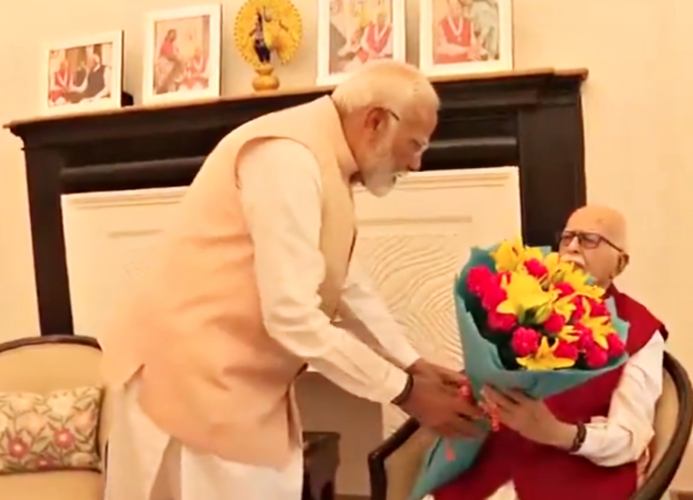 PM Narendra Modi meets BJP leader LK Advani