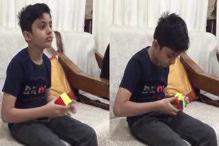 QAZI AYAAN SOLVED RUBIK CUBE