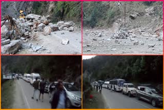 Rock fell on Gangotri National Highway