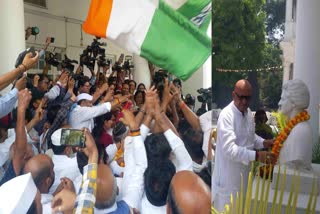 यूपी प्रदेश कांग्रेस दफ्तर में अजय राय का ग्रैंड वेलकम