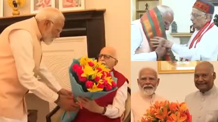 Modi meets Advani, Murli Manohar Joshi, kovind