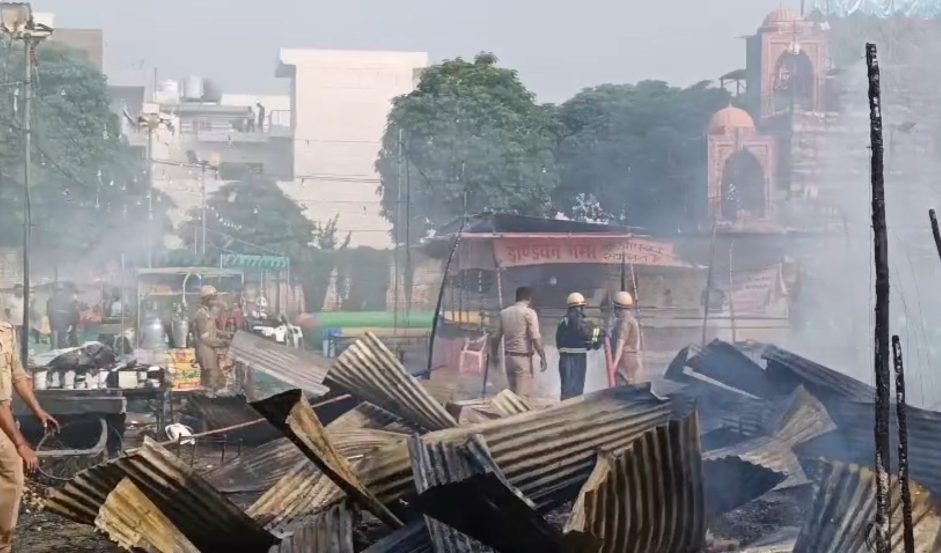 fire in trade fair