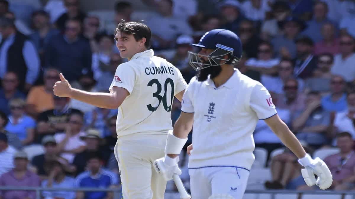 England dismissed for 237 to trail Australia by 26 runs in 3rd Ashes test, Cummins takes 6-91