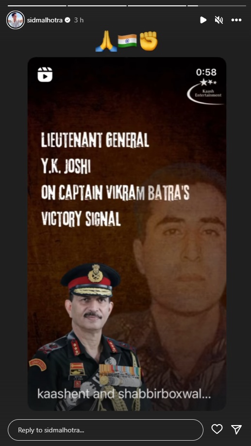 Sidharth Pays Tribute to vikram batra