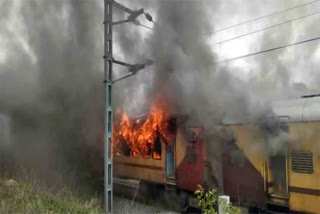 Fire in Falaknuma Express