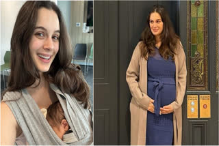 Actor Evelyn Sharma announced the birth of her son on her social media handle on Thursday. Evelyn, who is best known for co-starring with Ranbir Kapoor and Deepika Padukone in Ayan Mukerji's Yeh Jawaani Hai Deewani, also shared her son's first photo with her and announced his name. The actor revealed the news of her second pregnancy in January. She welcomed her first child in 2021.