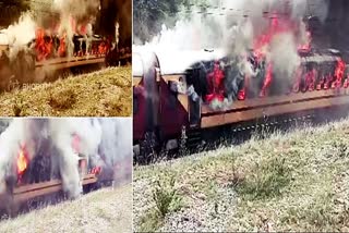Fire in Falaknuma Express.. Two bogies burnt