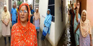 The residents of Hoshiarpur, who were upset due to the lack of drainage, raised slogans against the administration.