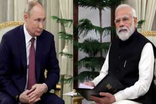 Russian President Vladimir Putin (left) and Prime Minister Narendra Modi.