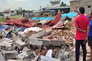 Indoor Shuttle Court Building was Demolished in Punganur