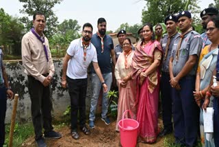 Bharat Scouts and Guides planted trees in Korea