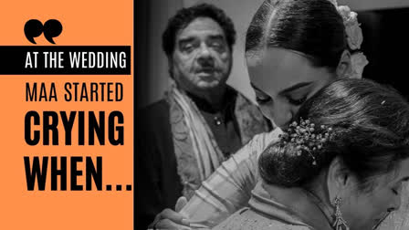 Sonakshi Sinha shares heartfelt moments from her wedding day, revealing unseen pictures with her parents, Shatrughan Sinha and Poonam Sinha. The newlywed expresses homesickness and reminisces about her mother's tears at her wedding.