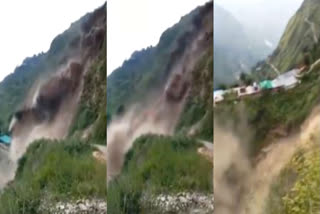 Himachal: Manglad-Bagvat Road closed after massive landslide