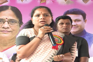Kavitha on PV statue unveiling
