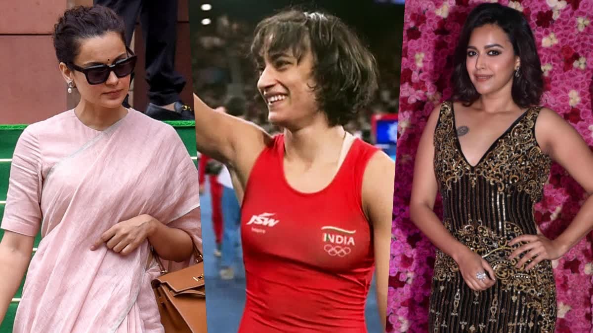 Paris Olympics 2024 l Kangana Credits PM Modi's Leadership, While Swara Cautions 'Don't Let Them Steal Your Credit' after Vinesh Phogat Enters Finals