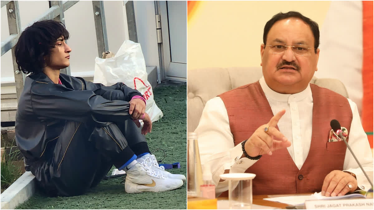 J P Nadda praised Vinesh Phogat