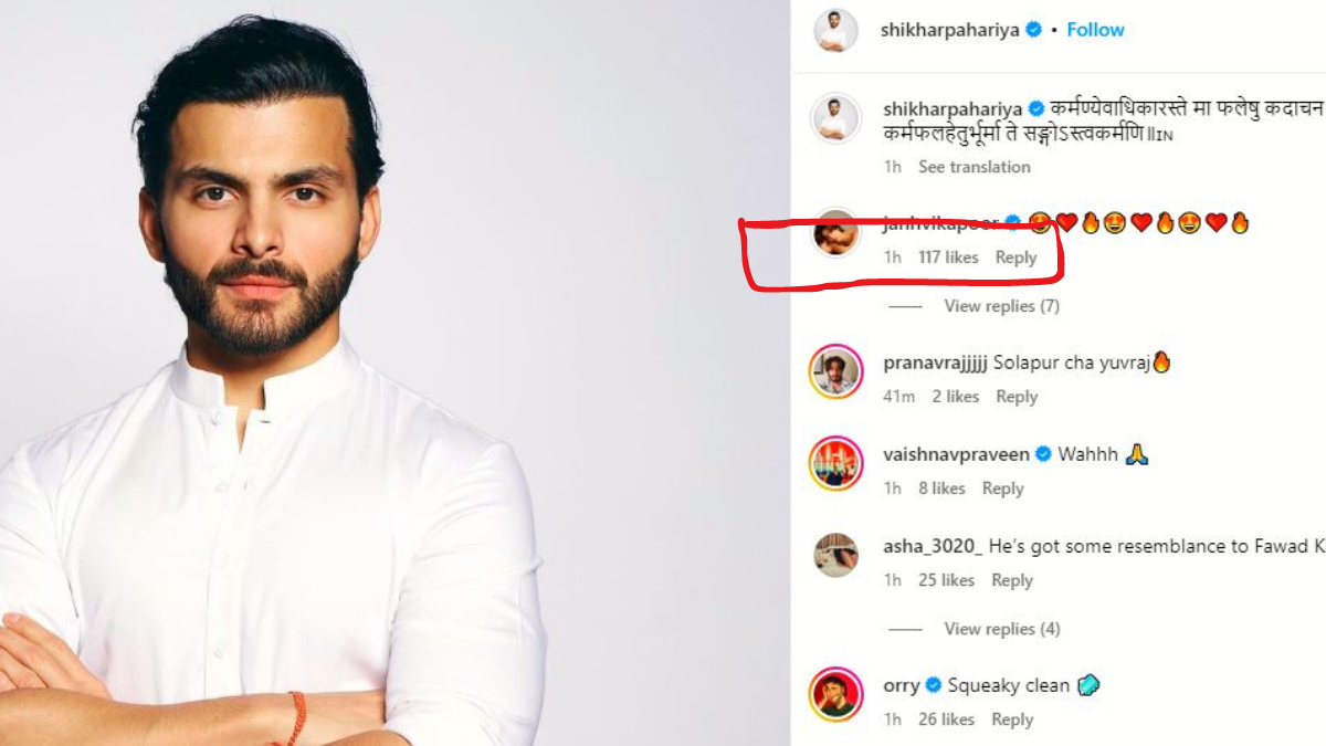 Janhvi Reacts on Shikhar's Post