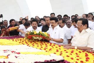 CM MK Stalin pays tribute to Karunanidhi on 6th death anniversary