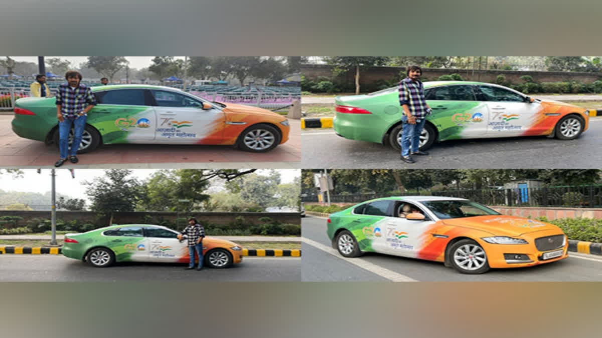 Gujarat man paints car with G20 themed colors, drives to Delhi