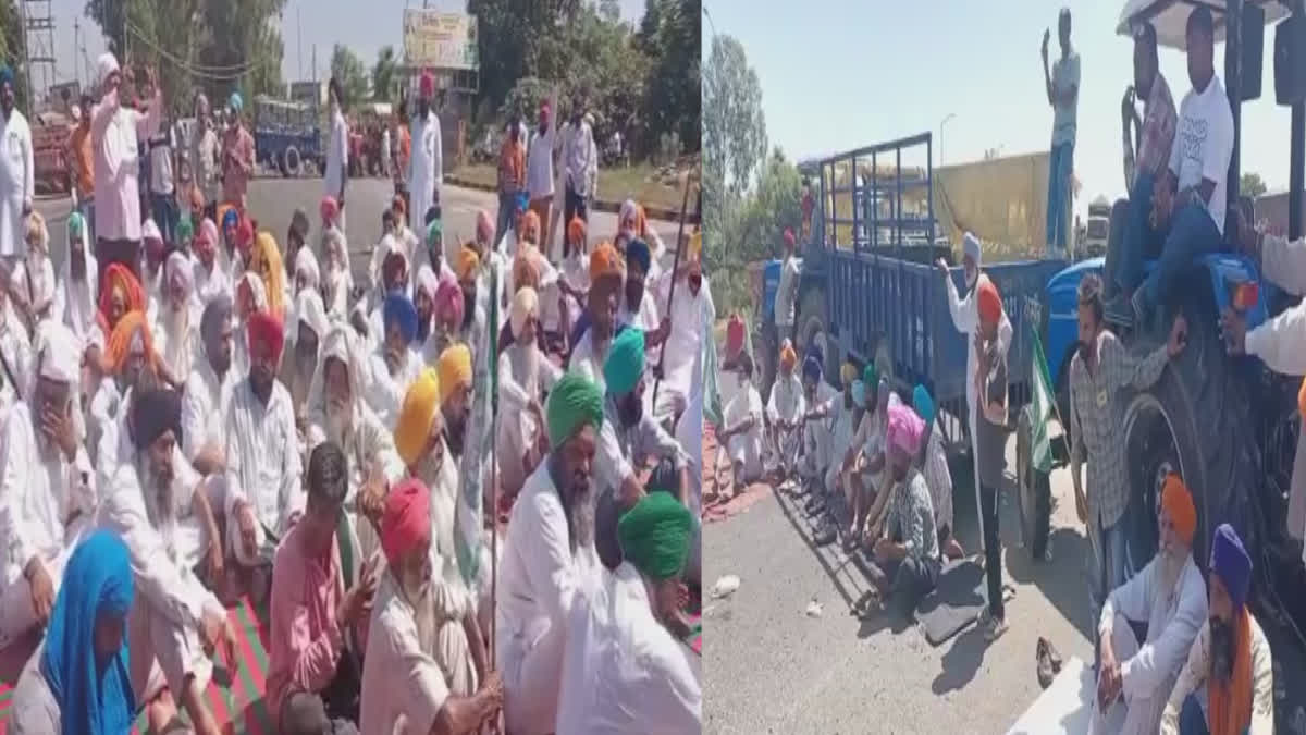 Amritsar-Jammu National Highway blocked by Farmers in gurdaspur