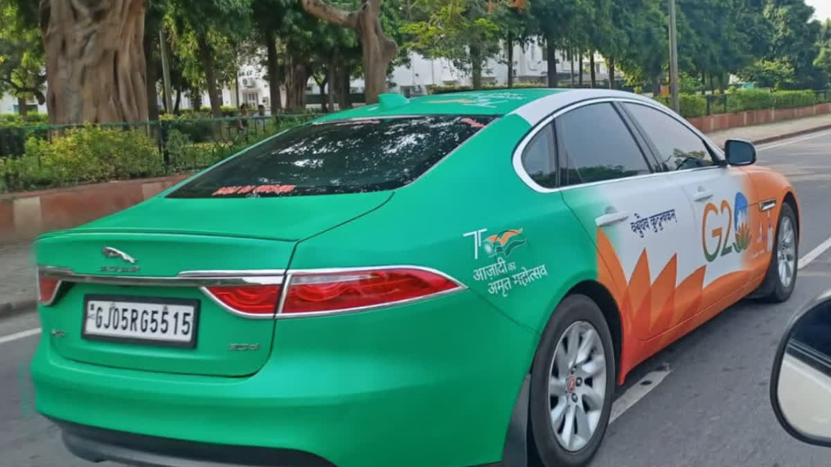 G20 summit fever, Gujarat man paints car in G20-themed colors