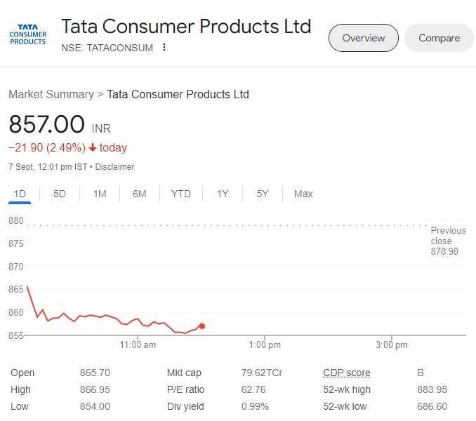 Tata Consumer share