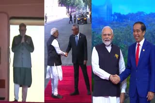 PM Modi arrives in Indonesia  Modi arrives in Indonesia to attend ASEAN India  East Asia summits  ಜಕಾರ್ತಾಕ್ಕೆ ಬಂದಿಳಿದ ಪ್ರಧಾನಿ ಮೋದಿ  ಪ್ರಧಾನಿ ಮೋದಿಗೆ ವಿಮಾನ ನಿಲ್ದಾಣದಲ್ಲಿ ಭವ್ಯ ಸ್ವಾಗತ  ಆಸಿಯಾನ್ ಭಾರತ ಮತ್ತು ಪೂರ್ವ ಏಷ್ಯಾ ಶೃಂಗಸಭೆ  ಗುರುವಾರ ಬೆಳಗ್ಗೆ ಇಂಡೋನೇಷ್ಯಾಕ್ಕೆ ಬಂದಿಳಿದ  ಪ್ರಧಾನಿ ನರೇಂದ್ರ ಮೋದಿ  ಇಂಡೋನೇಷ್ಯಾದ ರಾಜಧಾನಿ ಜಕಾರ್ತಾ  ಅಂತರಾಷ್ಟ್ರೀಯ ವಿಮಾನ ನಿಲ್ದಾಣ  ಧಾನಿ ಮೋದಿಯವರನ್ನು ಆತ್ಮೀಯವಾಗಿ ಸ್ವಾಗತ