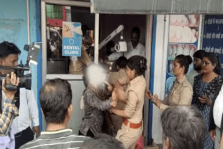 A high-voltage drama unfolded in Uttar Pradesh's capital Lucknow on Wednesday evening when a team comprising bank and revenue officials and woman constables went to a shop for the recovery of loans from a defaulter. The team of officials had gone there to execute a court order in connection with the recovery of loans.